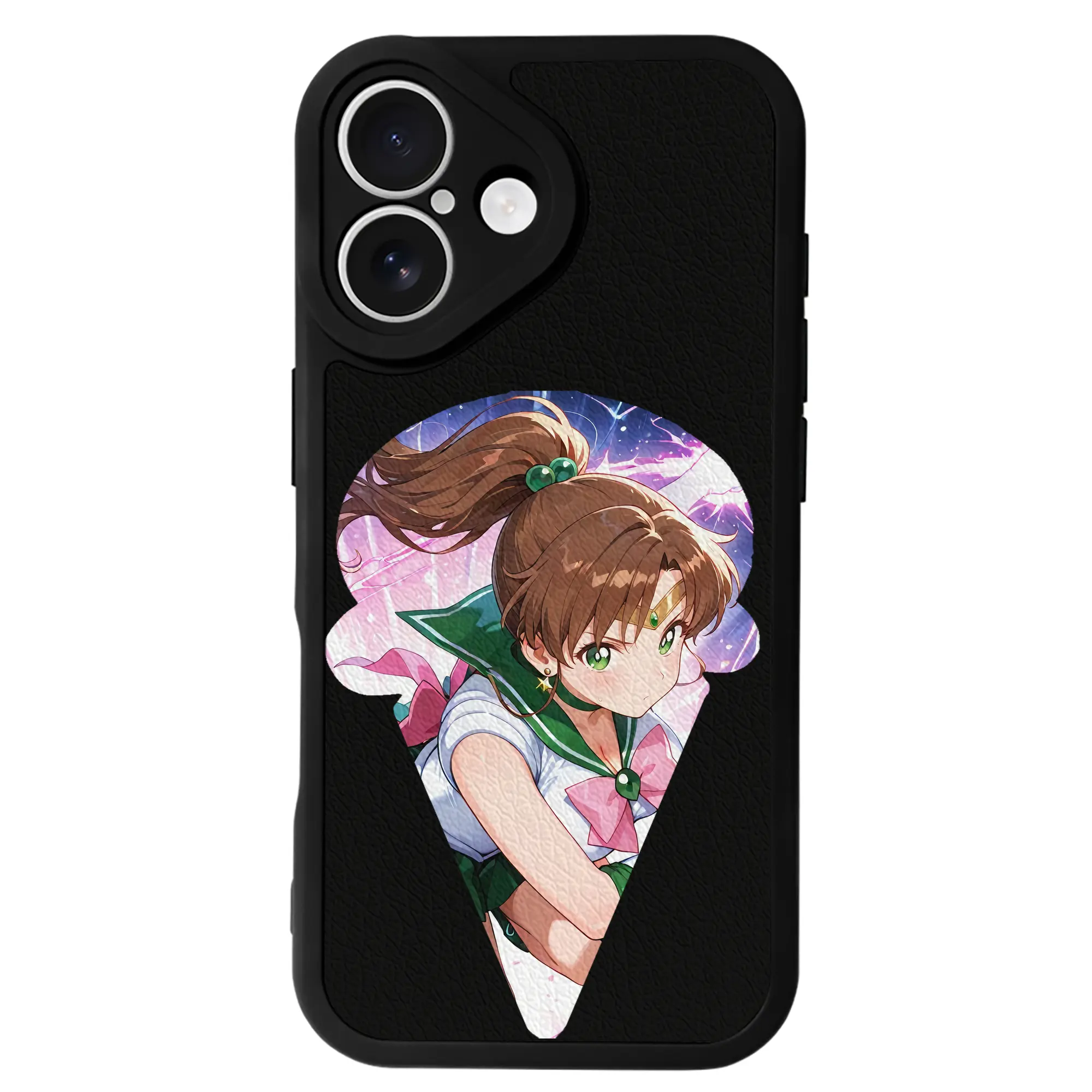 美少女戦士セーラームーン グッズ 木野 まこと - IPhone 16シリーズ対応 ・ シリコンスマホケース ・ レザー調 ・ 高精度フィット ・ 耐衝撃 ・ ワイヤレス充電対応 ・ 精密カット